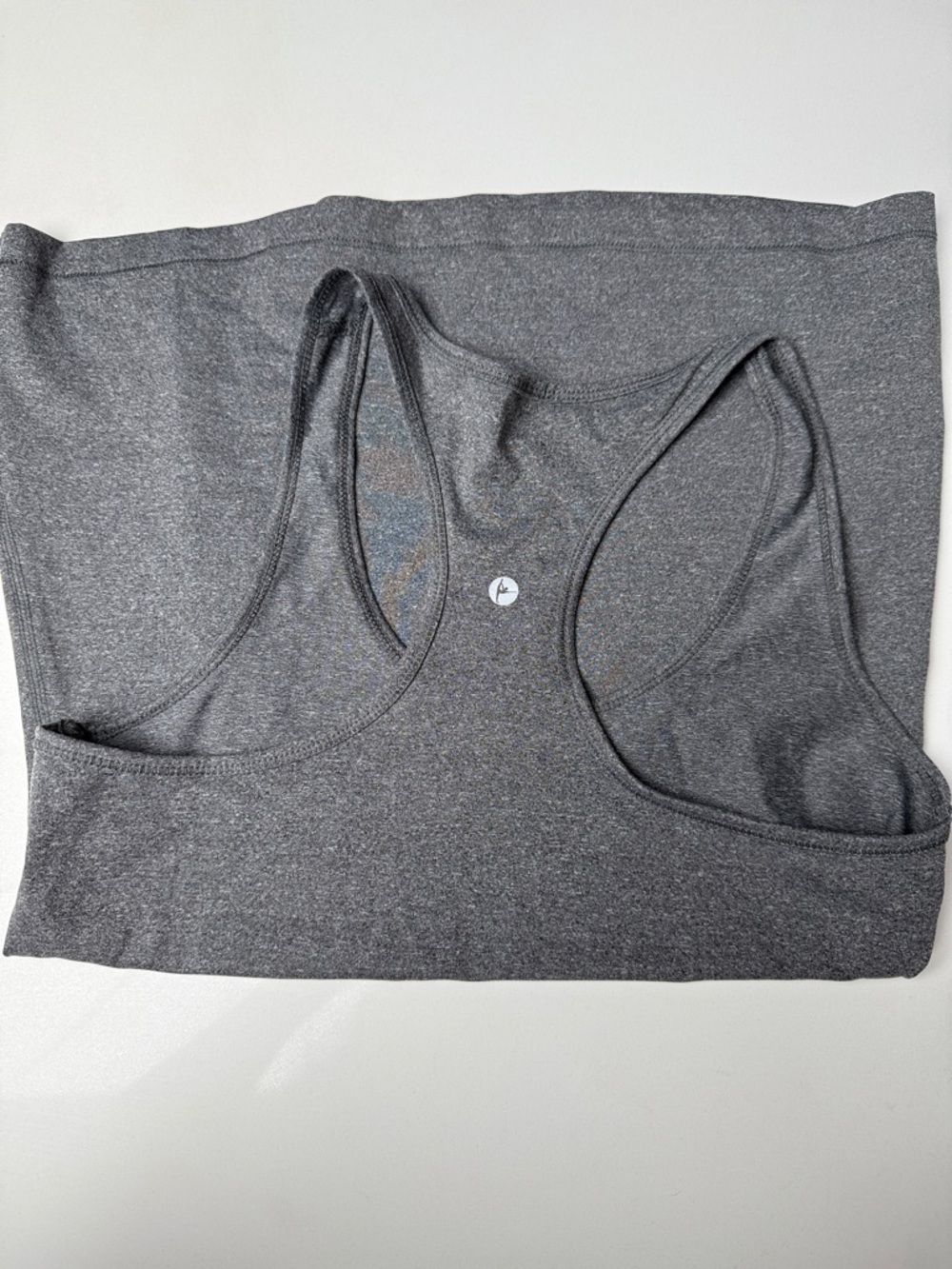 Charcoal Gray Seamless Racerback Tank Top - Lightweight Comfort